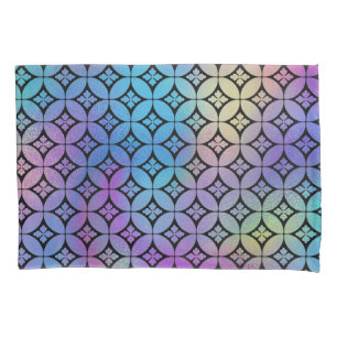 Elegant Colourful Abstract Floral Circles Pattern Pillowcase