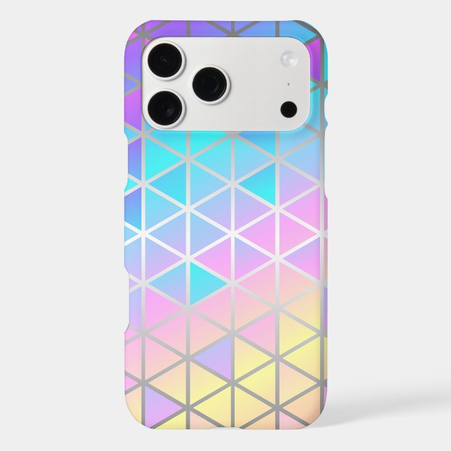 Elegant colourful Abstract Holographic Triangles  (Back)