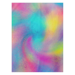 Elegant Colourful Abstract Rainbow Glitter Artwork Tablecloth