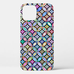 Elegant Colourful Abstract Stained Glass Pattern iPhone 12 Pro Case
