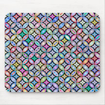 Elegant Colourful Abstract Stained Glass Pattern