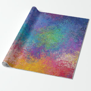 Elegant Colourful Acrylic Abstract Grunge Artwork Wrapping Paper