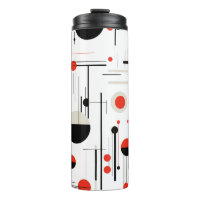 Elegant Colourful Bauhaus geometric shapes on whit