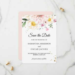 Elegant Colourful Beauty Flowers  Save The Date