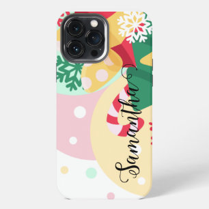 Elegant colourful christmas custom iPhone 13 pro max case