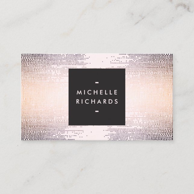 Elegant Colourful Confetti Dots on Pastel Pink II Business Card (Front)