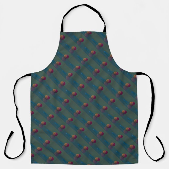 Elegant Colourful Crochet Easter Egg Blue Green Apron (Front)