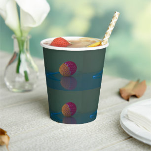 Elegant Colourful Crochet Easter Egg Blue Green Paper Cups