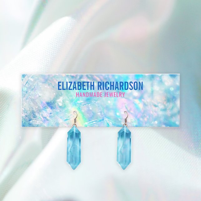 Elegant Colourful Crystal Earring Jewellery Displa Mini Business Card (Creator Uploaded)