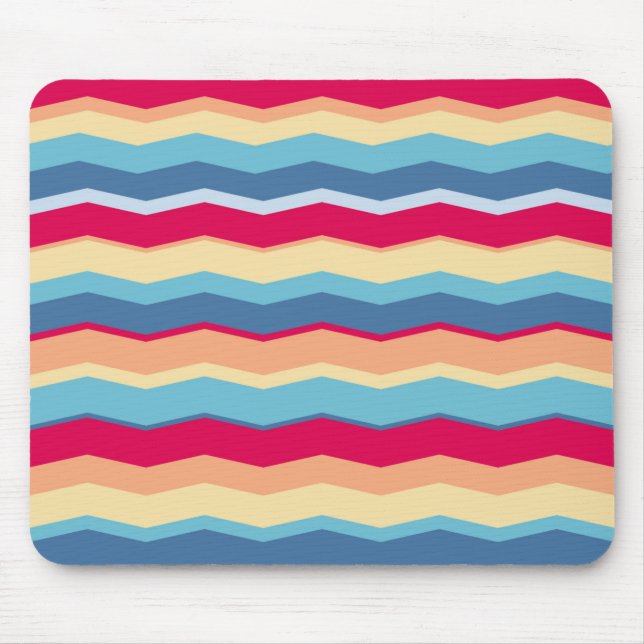 Elegant Colourful Festive Abstract Waves Pattern | Mouse Pad (Front)