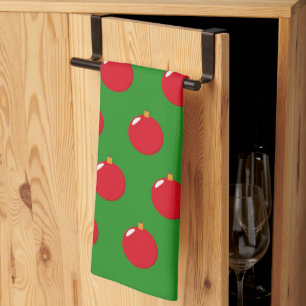 Elegant Colourful Festive Winter Christmas Ball  Tea Towel