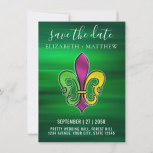 Elegant Colourful Fleur De Lis Design Invitation