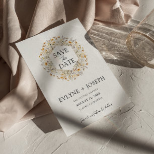 Elegant Colourful Floral Modern Unique Boho Weddin Save The Date