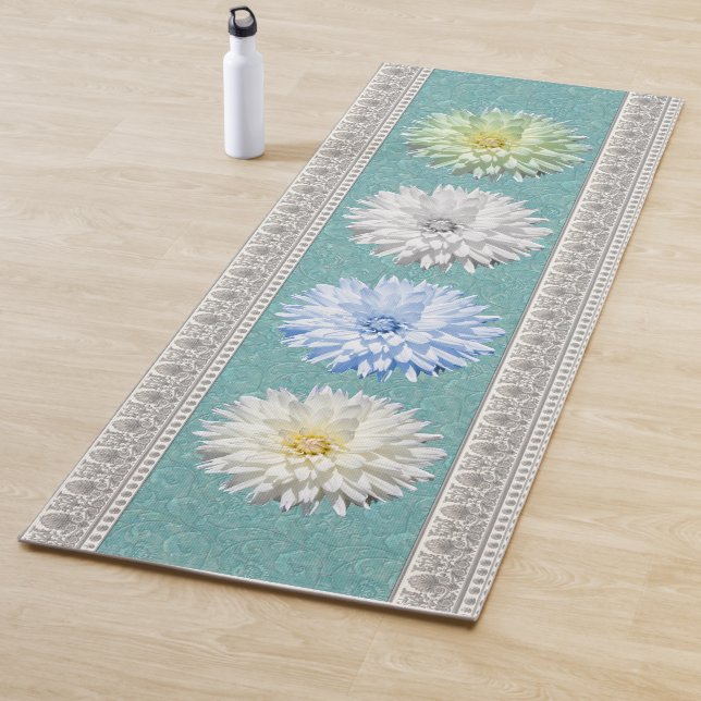Elegant Colourful Floral  Yoga Mat (In Situ)