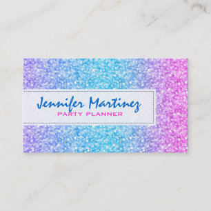 Elegant Colourful Glitter & Sparkles Texture Business Card