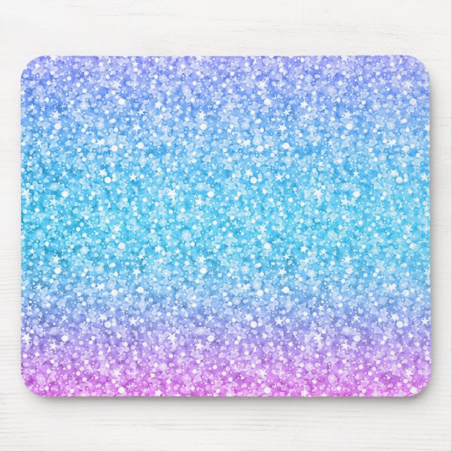 Elegant Colourful Glitter & Sparkles Texture Mouse Pad (Front)