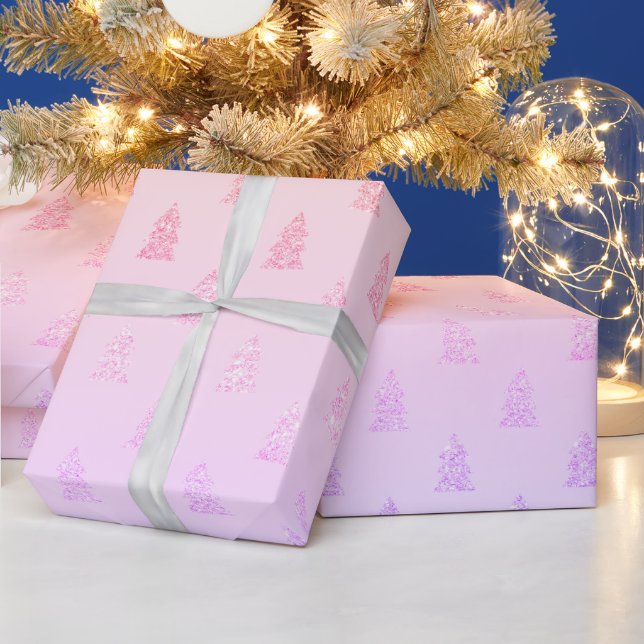 Elegant Colourful Holographic Christmas Pattern Wrapping Paper (Holidays)