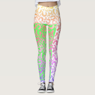 Elegant Colourful Ipanema Leopard Animal Print Leggings