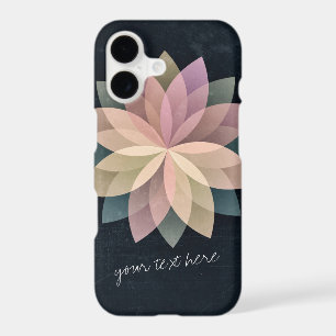 Elegant Colourful Lotus Floral Mandala Black Grung