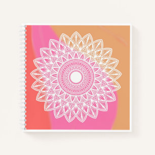 Elegant Colourful Mandala Floral Bohemian Notebook