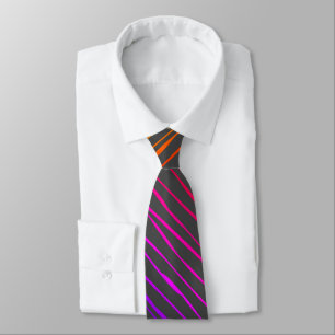 Elegant Colourful Modern Abstract Art Dark Grey Tie
