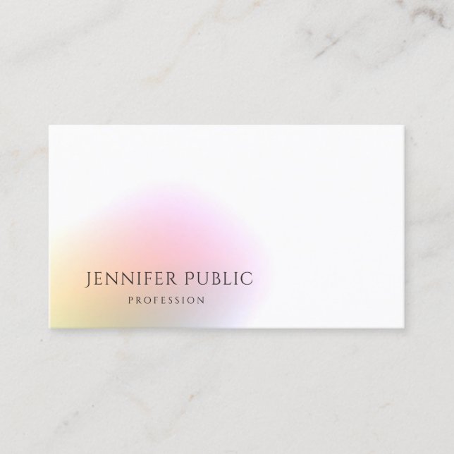 Elegant Colourful Modern Minimalist Template Business Card (Front)