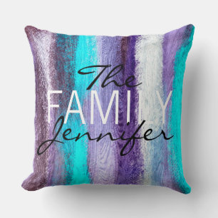 Elegant Colourful Modern Wood Grain Background #12 Cushion