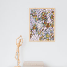 Elegant Colourful Mosaic Illustrated Bird Art