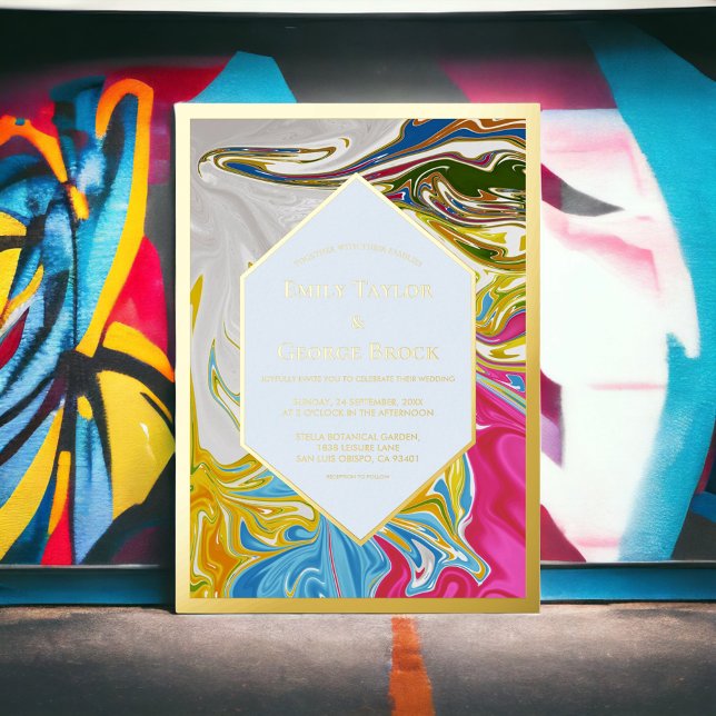 Elegant Colourful Painting Abstract Wedding Gold (Creator Uploaded)