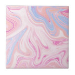 Elegant colourful pastel pink blue orange marble ceramic tile<br><div class="desc">Modern and colourful marble look.</div>