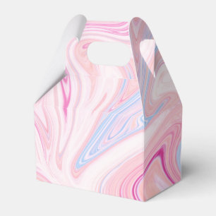 Elegant colourful pastel pink blue orange marble favour box