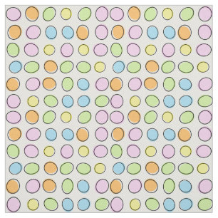 Elegant Colourful Pastel Retro Ovals Pattern Fabric