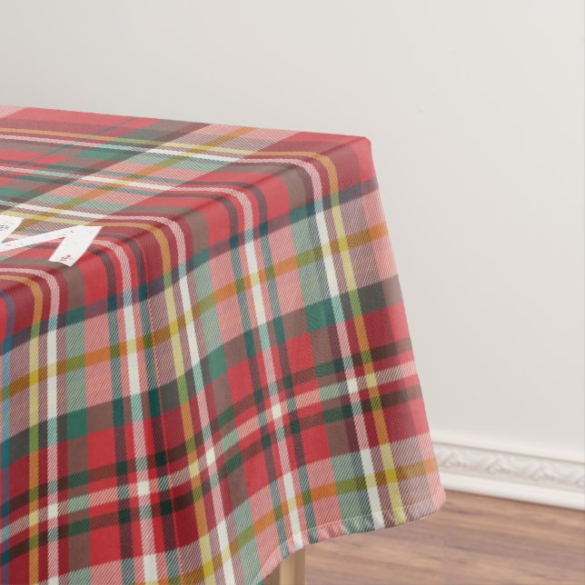 Elegant Colourful Plaid Christmas Family Home Tablecloth (In Situ)
