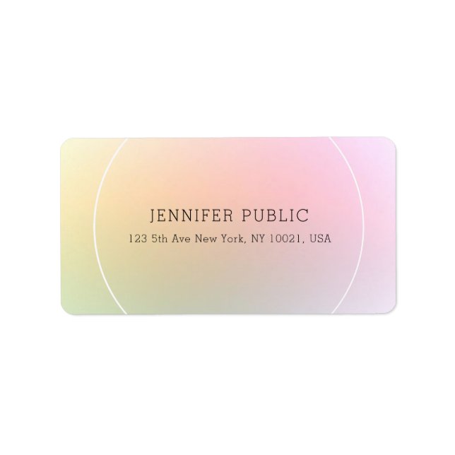Elegant Colourful Professional Modern Simple Trend Label (Front)