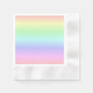 Elegant Colourful Rainbow Colours Light Soft Paste Napkin