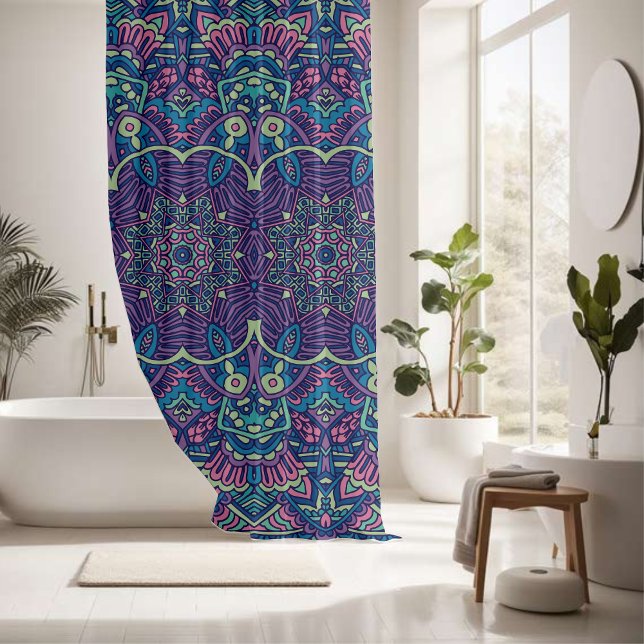 Elegant colourful seamless pattern  shower curtain (Creator Uploaded)