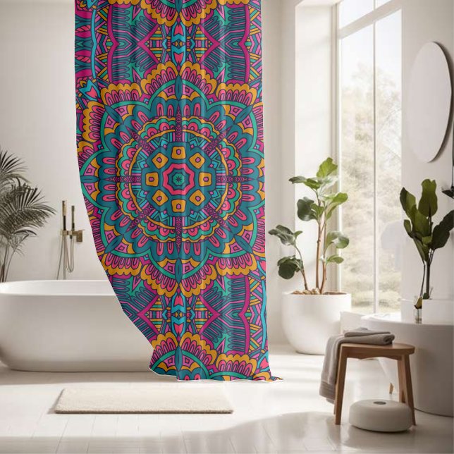 Elegant colourful seamless pattern  shower curtain (Creator Uploaded)