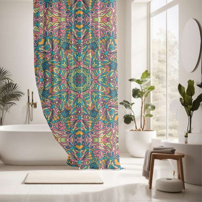 Elegant colourful seamless pattern  shower curtain (Creator Uploaded)