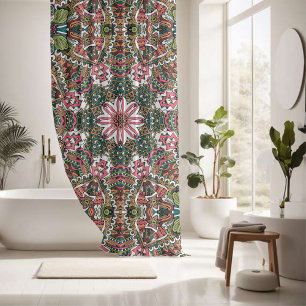 Elegant colourful seamless pattern  shower curtain