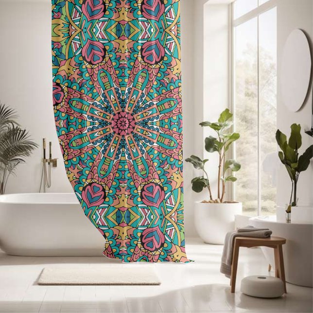 Elegant colourful seamless pattern  shower curtain (Creator Uploaded)