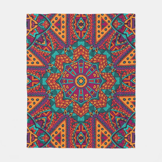 Elegant Colourful seamless pattern  Shower Curtain Fleece Blanket (Front)
