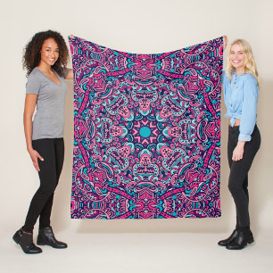 Elegant Colourful seamless pattern Shower Curtain Fleece Blanket