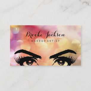 Elegant Colourful Shiny and Bright Makeup Artist Business Card
