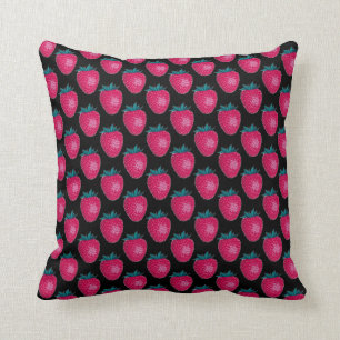 Elegant Colourful Strawberries Fruit Pattern   Cushion