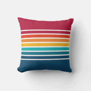 Elegant Colourful Stripes Pattern  Cushion