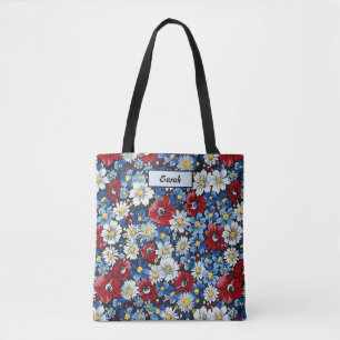 Elegant Colourful Stylish Chic Modern Floral Tote Bag