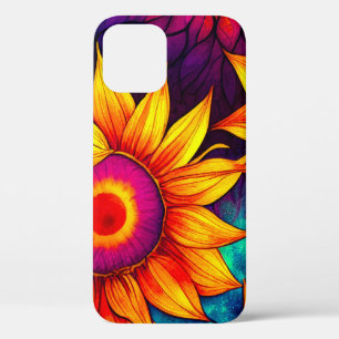 Elegant Colourful Sunflower Flower Power Artwork iPhone 12 Pro Case
