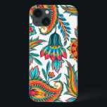 Elegant Colourful Vintage Floral Paisley Pattern iPhone 13 Case<br><div class="desc">Colourful elegant trendy watercolors ethnic floral paisley. It is a seamless pattern and print can be made bigger or smaller. Cool bold girly design.  Custom white background</div>