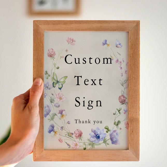 Elegant Colourful Wedding Custom Text Sign Poster (Creator Uploaded)