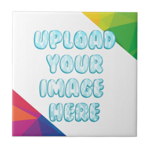 Elegant colourful with Your Own Image Photo Ceramic Tile
